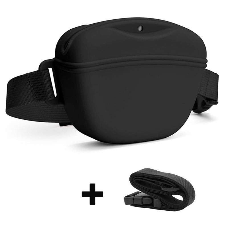 Silicone Dog Training Waist Bag Outdoor Portable Crossbody Pet Snack Pouch