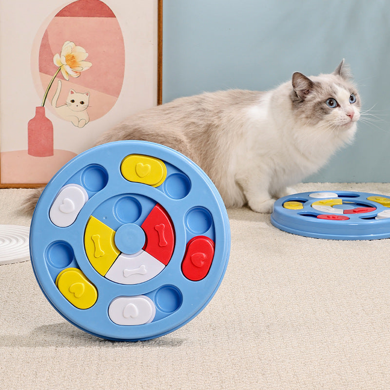 Interactive Slow Feeder Dog Bowl - Puzzle Toy for Pets