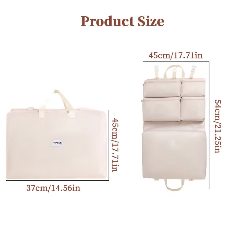 Portable Travel Clothes Organizer Bag - Large Storage with Separate Compartments for Shirts, Pants, Underwear & Socks