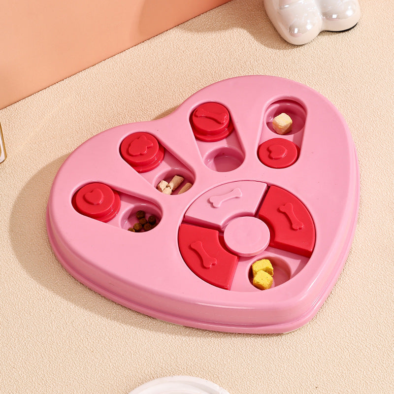 Interactive Slow Feeder Dog Bowl - Puzzle Toy for Pets