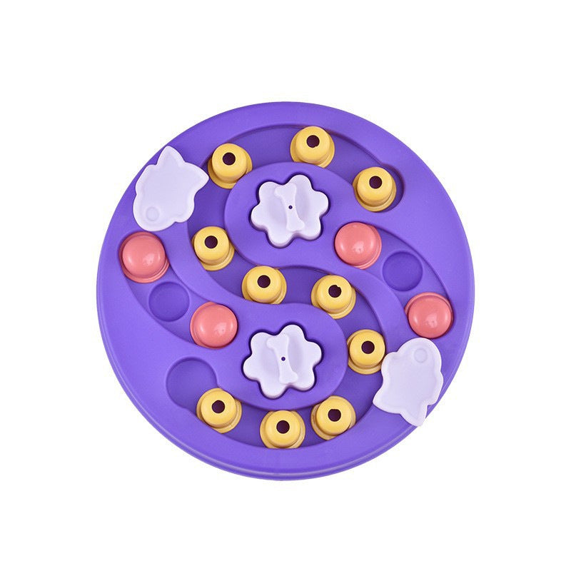 Interactive Slow Feeder Dog Bowl - Puzzle Toy for Pets